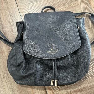 Kate Spade Textured Black Backpack